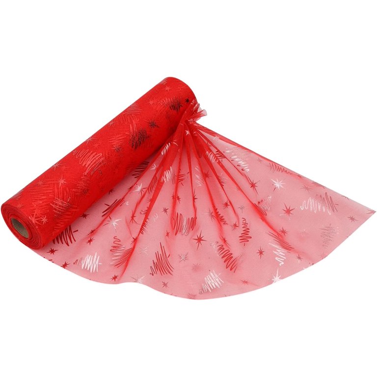 3X Gift Wrap Red Organza Fabric Basket Bottle Wrapping 70cm w/ Tassel