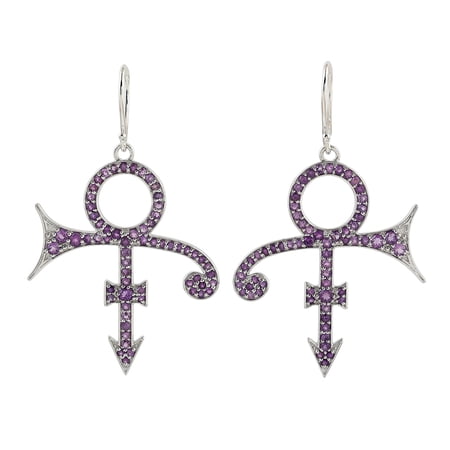 1.98 Natural Amethyst Dangle Earrings 925 Sterling Silver Jewelry