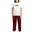 thumbnail image 4 of CafePress - Firefighter Double Flames Women's Light Pajamas - Women's Short Sleeve Print T-Shirt and Pants Light Cotton Pajama Set, 4 of 7