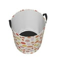 thumbnail image 3 of Goofa Cute Cartoon Mushrooms Printed Circular Hamper,Laundry Basket with Handles,Storage Baskets Foldable,Large Capacity Laundry Hamper-Small, 3 of 8