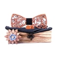 thumbnail image 2 of IYTR Mens Wooden Bow Tie Crack Unique Design Holiday Wedding Wood Novelty Bowtie for men Black One Size, 2 of 2