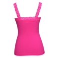 thumbnail image 2 of Womens Lace Trim Camisoles - Neon Pink, 2 of 2