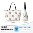thumbnail image 2 of Yiaed Mardi Gras Carnival1 Print Large Capacity Beach Travel Bag - Waterproof Zipper Vacation Tote for Sandproof Storage, and Camping, 2 of 5
