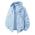 thumbnail image 6 of Womens Lightweight Rain Jacket, Yigetop Women's Lightweight Windbreaker Jacket for Outdoor Rain Jackets for Women Waterproof Sky Blue L, 6 of 9
