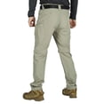 thumbnail image 4 of CCRFTGI Men's Convertible Pants Zip Off Cargo Pants Lightweight Hiking Quick Dry Work Trousers to Shorts Apparel Khaki M, 4 of 6