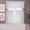 thumbnail image 1 of Juego de 3 cortinas blancas para ventana de cocina, incluye 2 cortinas de 36 pulgadas y cenefa de cocina. Juego de cortinas de cocina de café para decoración de café o decoración de cocina d, 1 of 5