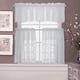 thumbnail image 1 of Juego de 3 cortinas blancas para ventana de cocina, incluye 2 cortinas de 36 pulgadas y cenefa de cocina. Juego de cortinas de cocina de café para decoración de café o decoración de cocina de café, 1 of 5