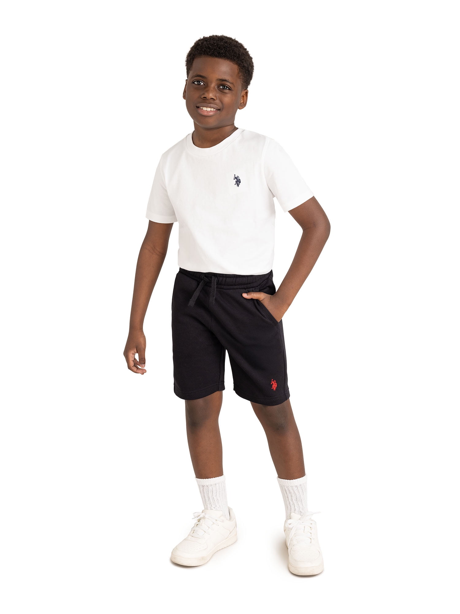U.S. Polo Assn. Boys Fleece Short with Zipper Pockets, Sizes 4-18