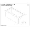 thumbnail image 4 of Aqua Eden CVTAP663222L0 66" Acrylic Rectangular 3-Wall Alcove Tub, Left Hand Drain, Glossy White/Matte Black, 4 of 4