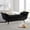 Black, variant on YWEN Velvet Storage Bench for Bedroom End of Bed, 65" Upholstered Rolled Armed Button Tufted Stool Bench, Storage Ottoman Long Bench with with 2 Pillows for Entryway