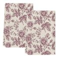 thumbnail image 2 of Pink Rose Kitchen Towels Set of 2, Farmhouse Vintage Botanical Floral Burlap Absorbent Dish Towels for Kitchen, Microfiber Hand Towel, Quick Drying Tea Towel for Cleaning Decorative Dishcloths, 2 of 7