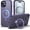 Purple, variant on Designed for iPhone 15 Case, 2023 Upgraded [All-in-1] [Compatible with MagSafe] Invisible Ring Kickstand Transparent Matte Phone Case Cover for iPhone 15 6.1 inch, Purple