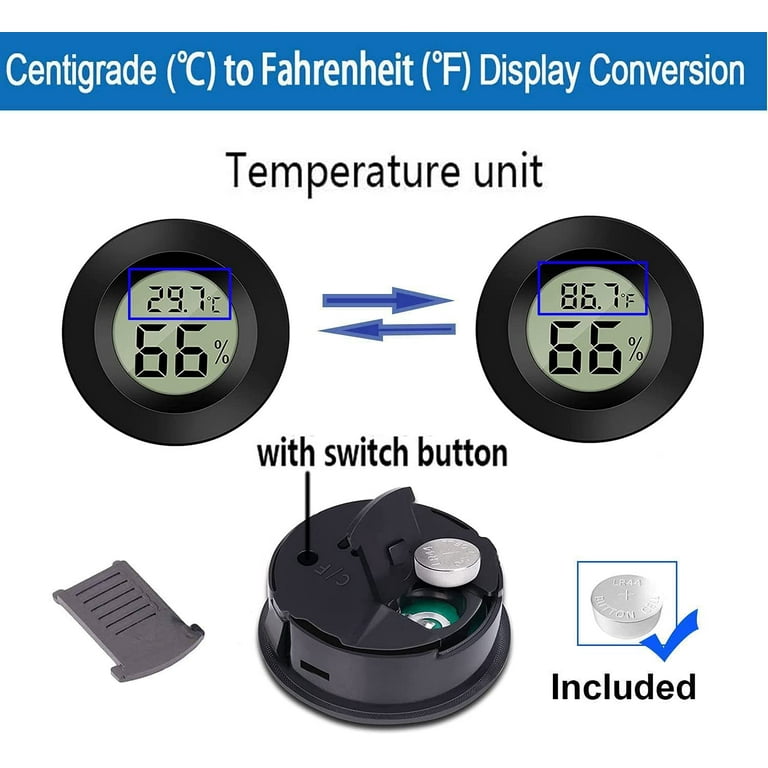 2Pack Outdoor/Indoor Thermometer Hygrometer Digital Humidity Meter