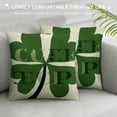 thumbnail image 3 of Leisuo St. Patrick's Day Green Clover, Four-Leaf Clover Pillowcase Home Bedroom Living Room Sofa Pillowcase Decoration, 3 of 5