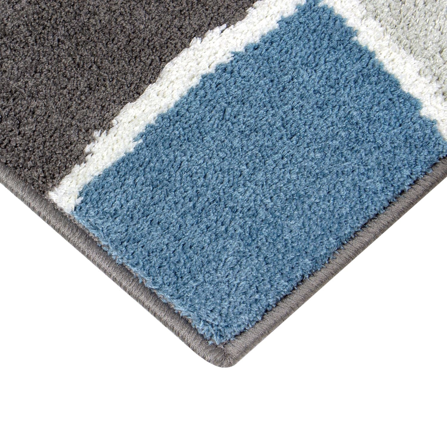 Better Homes & Gardens Indoor Blue Geo Area Rug, 22 in x 60 in