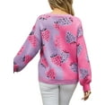 thumbnail image 5 of Liacowi Women Knit Cardigan Long Sleeve Sweater Strawberry Knitwear Fall Loose V-Neck Tops Casual Outwear for Teen, 5 of 8
