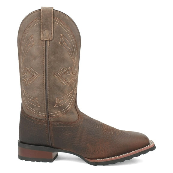 Laredo Mens Elias Embroidered Square Toe Cowboy Mid Calf Boots