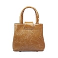 thumbnail image 2 of Bolso A ÁNGELOZANO Aurelia tipo Satchel Mostaza en Sintético Charol Grabado con Asa y Correa Desmontable, 2 of 6