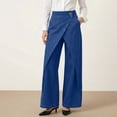 thumbnail image 6 of ClodeEU Women's High Waisted Wide Leg Jeans with Pockets ,Casual Loose Fit Denim Pants Blue,Women's Plus M, 6 of 7