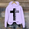 thumbnail image 3 of Christian Hoodies for Women 2025 Fall Winter Long Sleeve Cross Graphic Hooded Sweatshirt Pullover Tops, 3 of 4