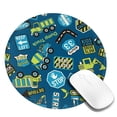 thumbnail image 2 of Disketp Machinery Road Construction Small Mouse Pad 7.9x7.9 Inches,Washable Round Mousepad For Office Laptop Computer,Non-Slip Rubber Base Mouse Pads For Wireless Mouse, 2 of 9
