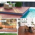 thumbnail image 2 of 10 Pcs Interlocking Deck Tiles, Waterproof Acacia Wood Patio Flooring for Balcony & Outdoor Use (Dark Brown), 2 of 9