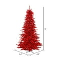 thumbnail image 2 of Vickerman 108" Plastic Fir Dura-lit LED Artificial Christmas Tree in Tinsel Red, 2 of 2