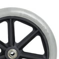 thumbnail image 3 of 2 Pcs Roues avant de Remplacement Universelles, Roulement Solide de 8 Pouces, pour Fauteuils Roulants, Rollators, Déambulateurs. Gris, 3 of 8