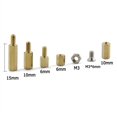 thumbnail image 2 of ZYAMY 150 piezas M3 Hex Latón Espaciador Separador Circuito Espaciador PCB Placa Tuerca Tornillos Surtido Kit Montaje Hardware Set 6+6 10+6 15+6 M3 Tuerca M3x6 Tornillo, 2 of 5