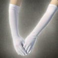 thumbnail image 4 of Long Elbow Gloves 18 inch Stretchy 1920s Opera Gloves Evening Party Dance for Women White, 4 of 5