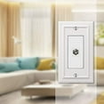 thumbnail image 3 of Amerelle Continental Single Coaxial Cast Metal Wallplate in White, 3 of 7