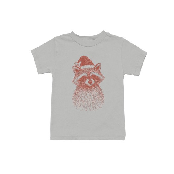 Festive Raccoon with Santa Hat Youth's T-shirt
