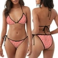 thumbnail image 3 of Balery Red Pretty Flowers Pijama Estampado Bikini de Dos Piezas para Mujer - Conjunto de Bikini Ajustable Sexy y Cómodo para Playa, 3 of 5