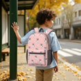 thumbnail image 6 of French Bulldog and Hearts Pink Pattern 17" School Backpacks for Teens,Waterproof Oxford Fabric,S-Shape Padded Straps for School,Travel,Hiking,Camping, 6 of 6