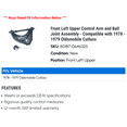 thumbnail image 2 of Front Left Upper Control Arm and Ball Joint Assembly - Compatible with 1978 - 1979 Oldsmobile Cutlass, 2 of 2