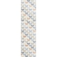 thumbnail image 3 of JONATHAN Y KIDS WASHABLE 2 x 8 Runner Rug, Dila Hearts Geometric - Ivory/Blue/Orange, KDW101A-28, 3 of 9