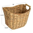 thumbnail image 3 of Household Essentials Water Hyacinth Seagrass Scoop Basket with Bamboo Handle, Natural, 3 of 5