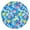 185, variant on Floral Elastic Fit Round Tablecloth with Water-Resistant Surface, Polyester Fabric for Indoor or Patio Use, Fits 44-52 Inch Dining Tables