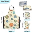 thumbnail image 3 of Star and Various Planet 5 Pcs Kitchen Set Heat Resistant Oven Mitts and Non-Slip Pot Holders with Adjustable Cooking Apron, 3 of 6
