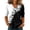 01 Black, variant on Womens V Neck Shirts 3/4 Lenth Sleeve Boho Floral Print Retro Loose T Shirt Casual Loose Basic Tee Purple Pink 3XL