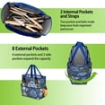 thumbnail image 6 of Garden Tool Bag,Pioneer Flower Floral Print Pattern Garden Tool Organizer,Garden Gifts,Waterproof Multi-Pocket Garden Tool Storage 11.8x5.5x11.4 Inch(Tools NOT Included), 6 of 6
