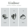 thumbnail image 3 of Linawe Black Gun Metal Chunky Rings for Women, Adjustable Hug Ring, Thumb Pinky Knuckle Finger Ring Jewelry, Big Spoon Open Rings, 3 of 7