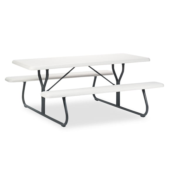 Indestructable Classic Picnic Table, 72 X 30 X 29, Platinum/Gray