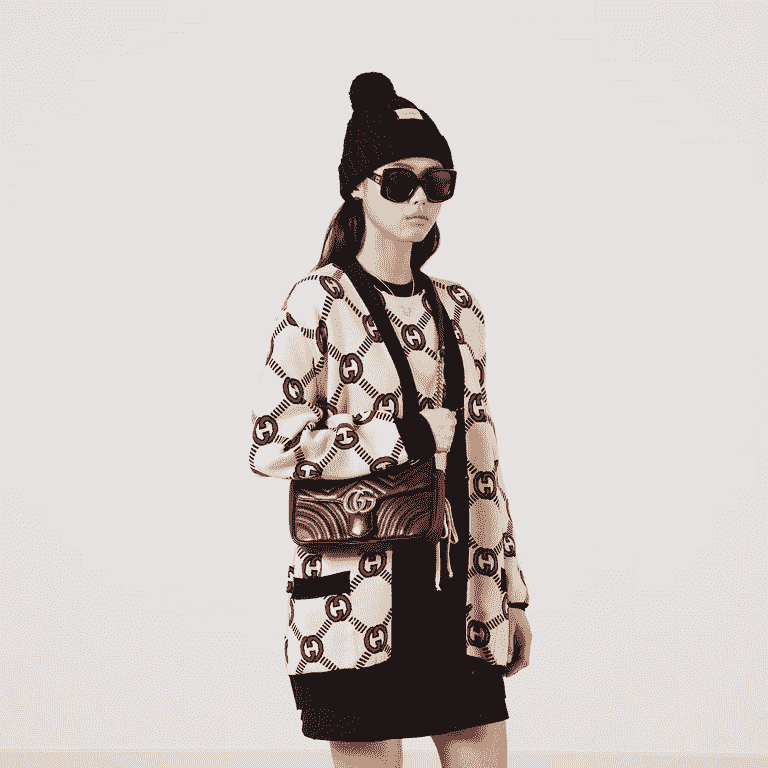 GUCCI★GG Marmont matelasse レザーショルダーバッグ Gucci GG Marmont Small Shoulder Bag Black Matelassé Leather