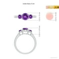 thumbnail image 4 of ANGARA Natural 0.8 Ct. Amethyst with Diamond Classic Ring in 14K White Gold for Women (Ring Size: 3), 4 of 9
