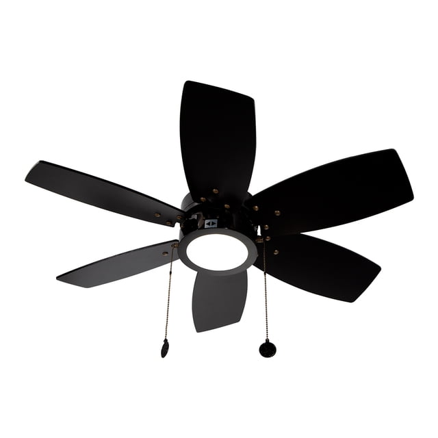 Ventilador de Techo "32 con LED 12W Color Negro 6 Aspas LámparaYa Designers 20952-2 / Raven / Ventilador de Techo