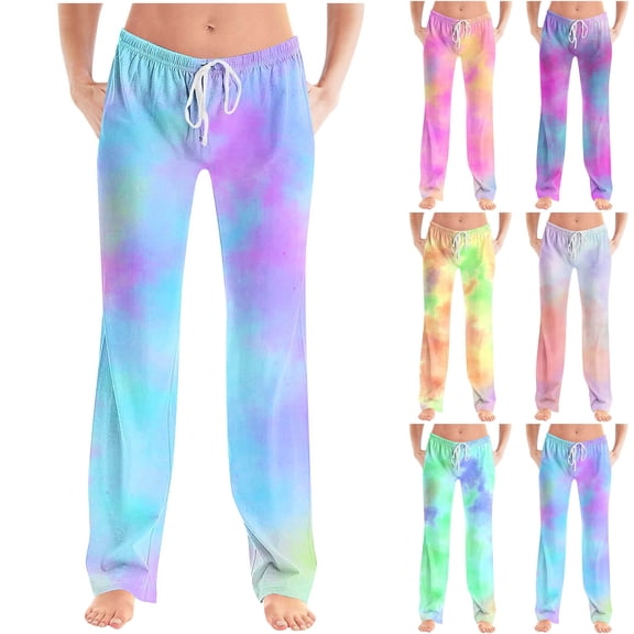HBGVBA Pajamas Pants for Men,Mens Soft Sleep Pants,Unisex Print Casual Elastic Waist Drawstr Soft Sleep Home Daily Pants