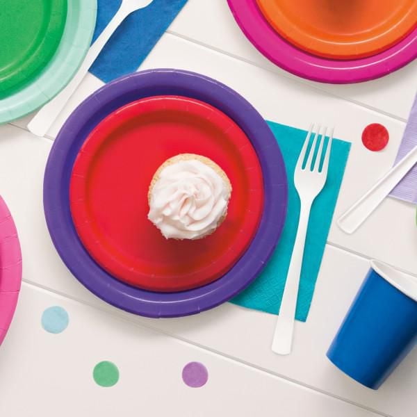 Ravishing Red Round 7" Dessert Plates, 24ct, 24ct, Dia: 7"