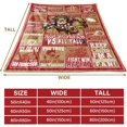 thumbnail image 6 of San Francisco Football Throw Blanket 60"x50", Football Team Color Throw Blanket Gifts for Men Women Boy Fans, Football Style Blanket for Sofa Bed Chair, 6 of 6