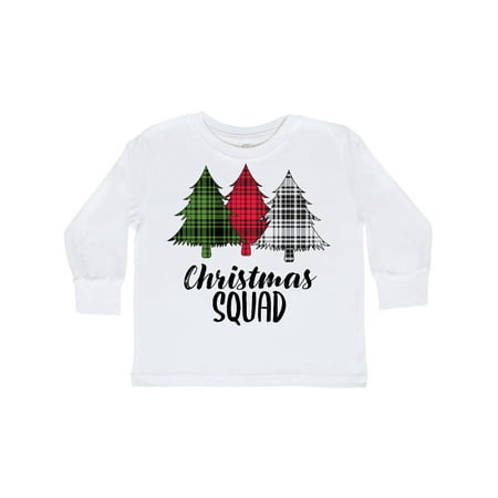 

Inktastic Christmas Squad with Plaid Trees Gift Toddler Boy or Toddler Girl Long Sleeve T-Shirt